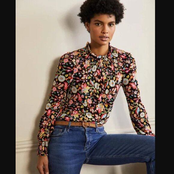 Boden Tops - Boden Smocked Neck Jersey Top